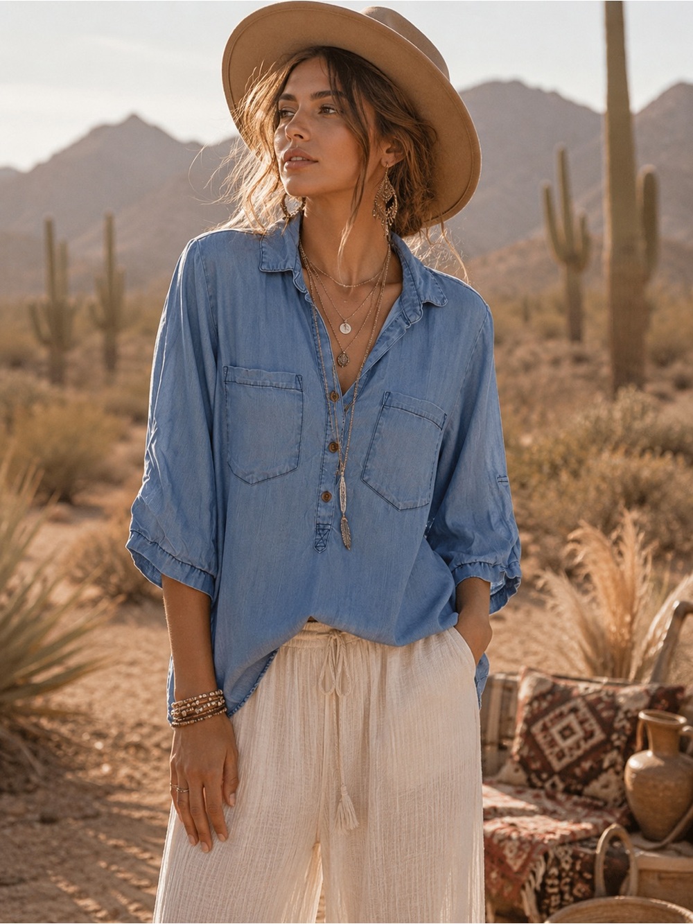 Chambray Popover Shirt